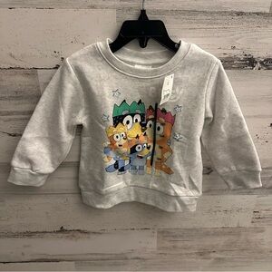 Bluey Winter Toddler Christmas Sweatshirt Size 18 Months NEW